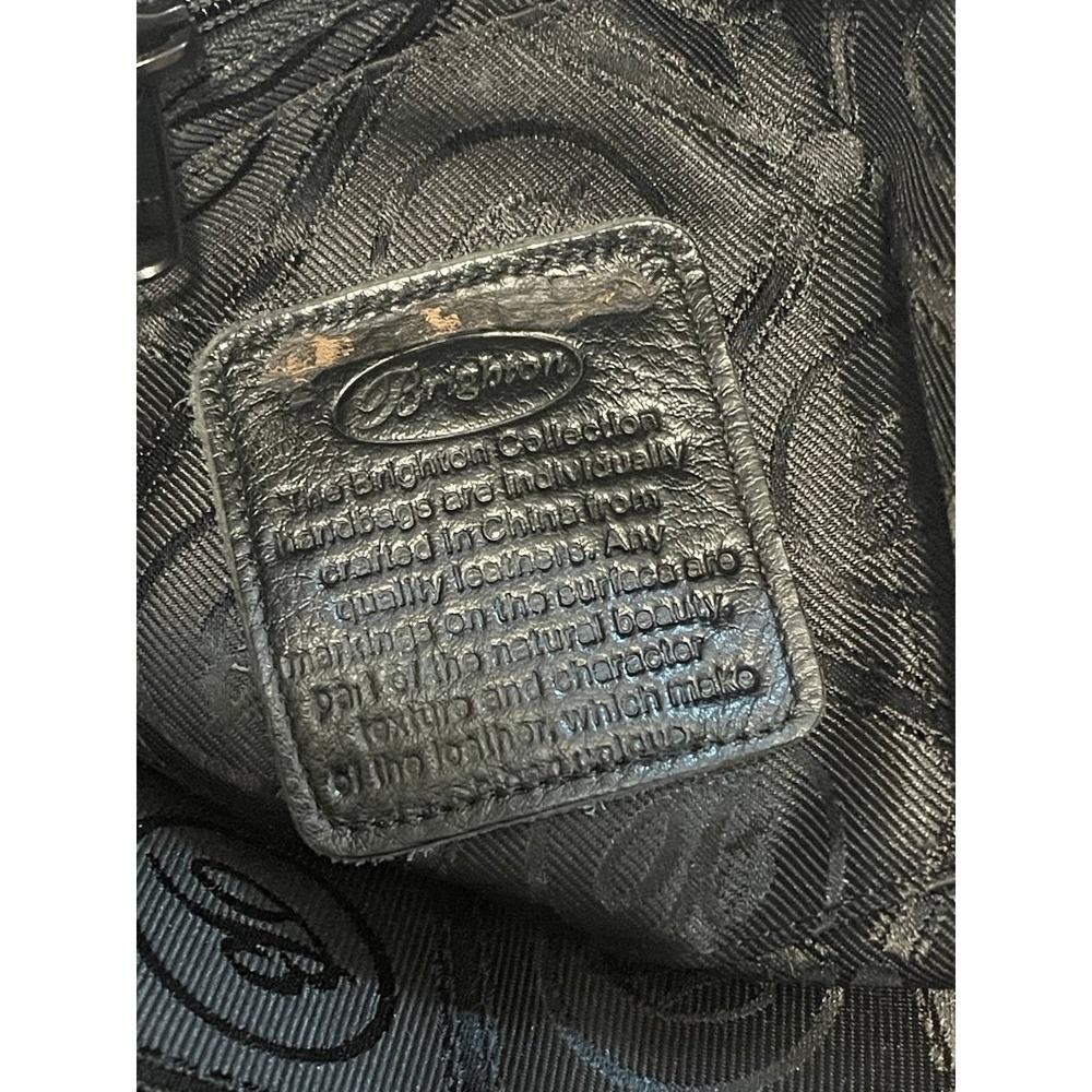 Brighton Harley Dome Black And Python Handbag Bla… - image 7